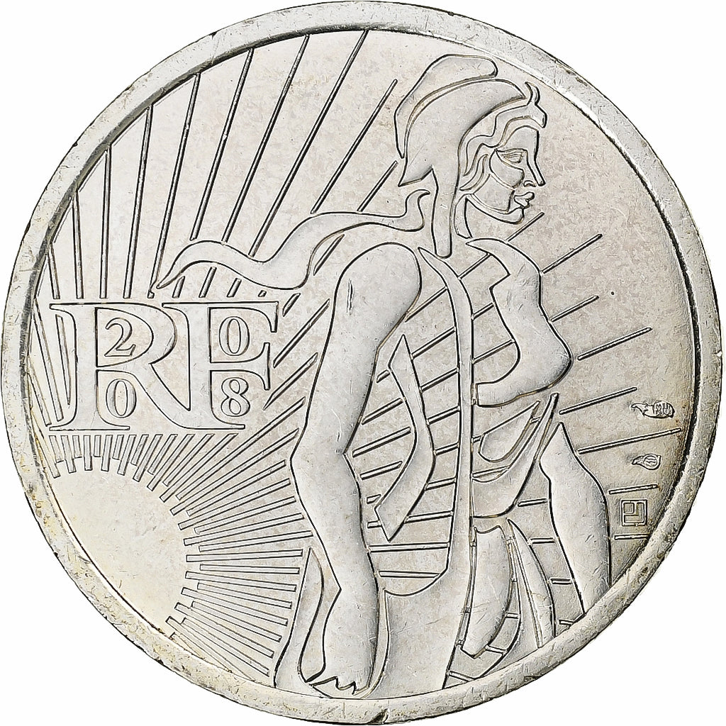 France, 5 Euro, Semeuse, 2008, Pessac, Silver, MS(65-70), KM:1534