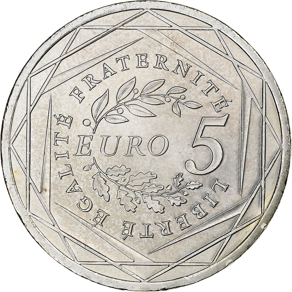 France, 5 Euro, Semeuse, 2008, Pessac, Silver, MS(65-70), KM:1534