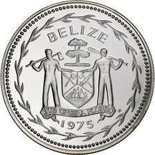 Belize, Dollar, 1975, Franklin Mint, Proof, Silver, MS(65-70), KM:43a