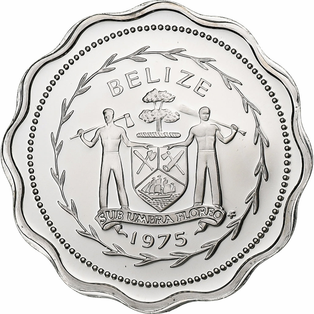 Belice, 1 Cent, 1975, Franklin Mint, Prueba, Plata, FDC, KM:46a