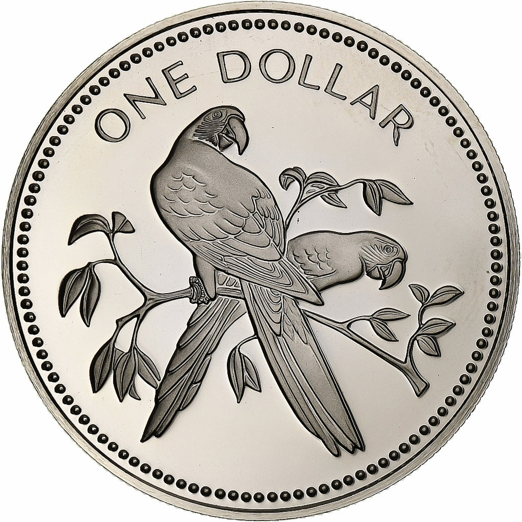 Belize, Dollar, 1975, Franklin Mint, Proof, Copper-nickel, MS(65-70), KM:43