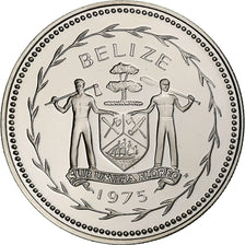 Belize, 25 Cents, 1975, Franklin Mint, Proof, Copper-nickel, MS(65-70), KM:49