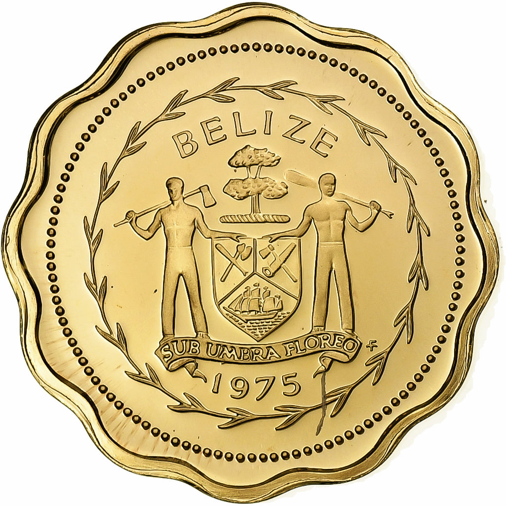 Belize, 1 Cent, 1975, Franklin Mint, Proof, Bronze, MS(65-70), KM:46