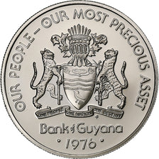 Guyana, 50 Cents, 1976, Franklin Mint, Proof, Copper-nickel, MS(65-70), KM:41