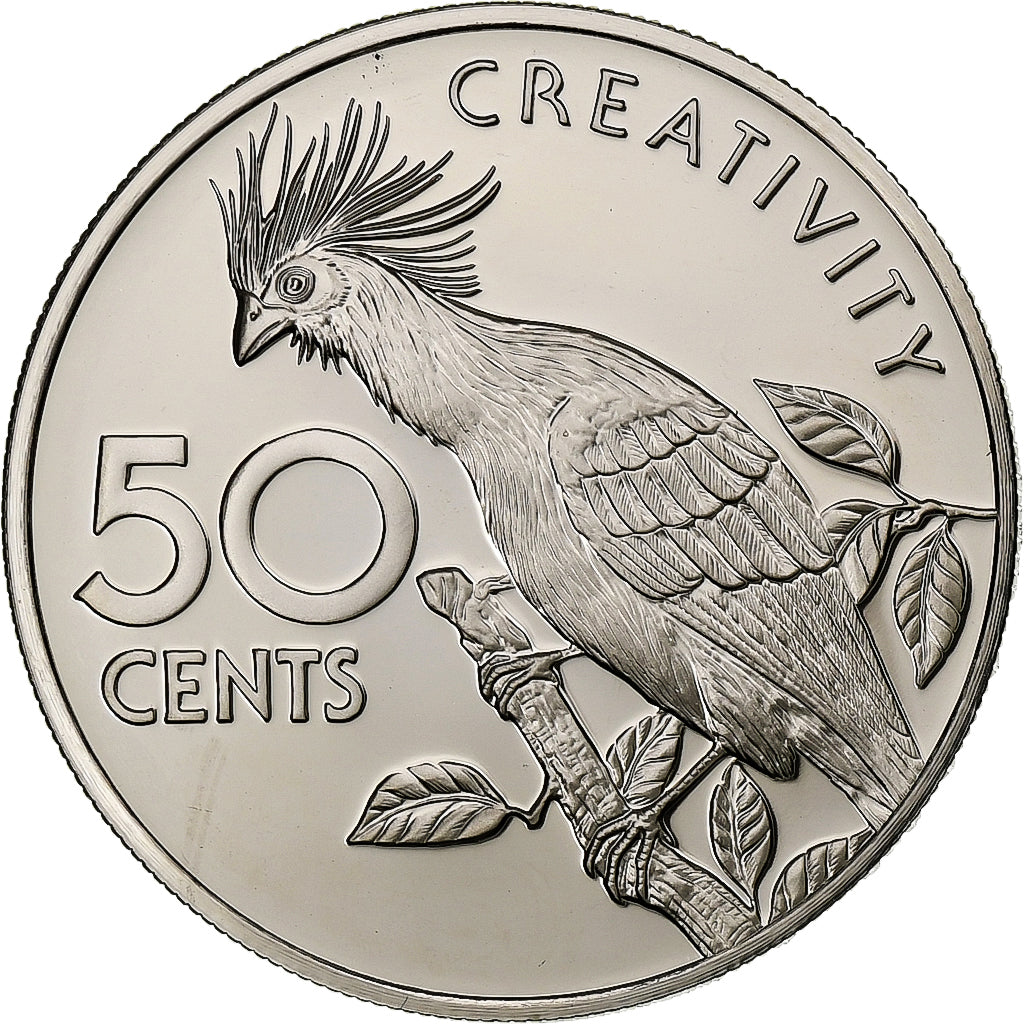 Guyana, 50 Cents, 1976, Franklin Mint, Proof, Copper-nickel, MS(65-70), KM:41