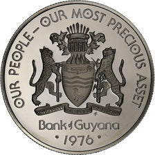 Guyana, Dollar, 1976, Franklin Mint, Proof, Copper-nickel, MS(65-70), KM:42