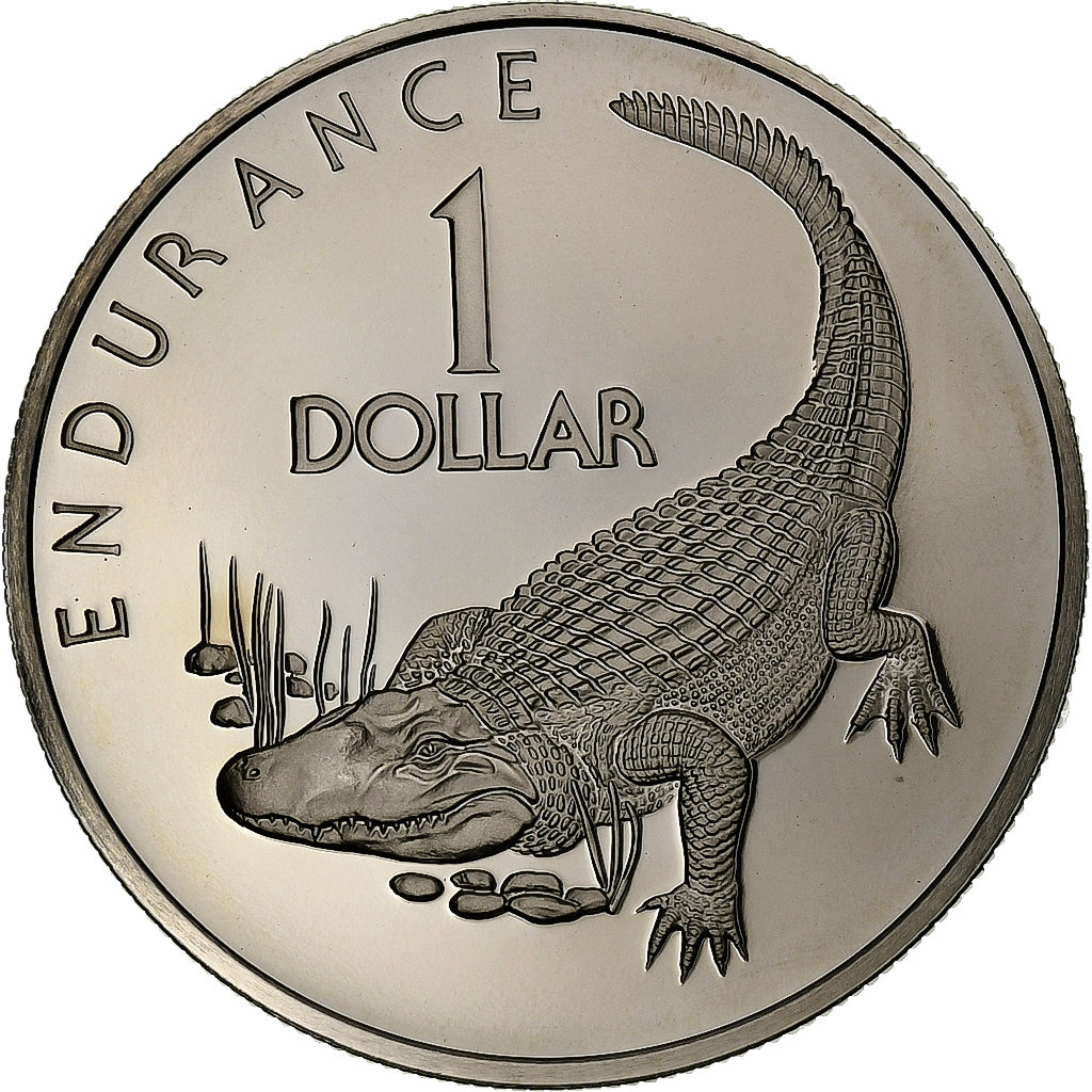 Guyana, Dollar, 1976, Franklin Mint, Proof, Copper-nickel, MS(65-70), KM:42