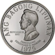 Philippines, 5 Piso, 1975, Franklin Mint, Proof, Silver, MS(65-70), KM:210