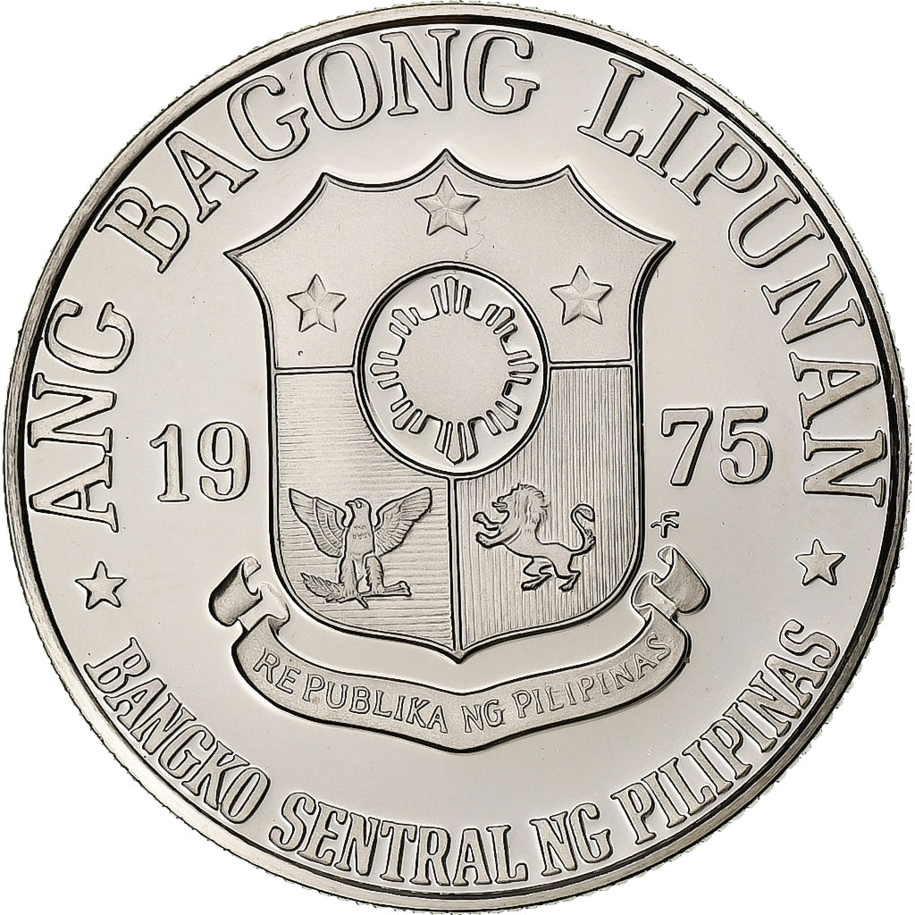 Filipiny, Piso, 1975, Franklin Mint, Proof, Srebro, MS(65-70), KM:209