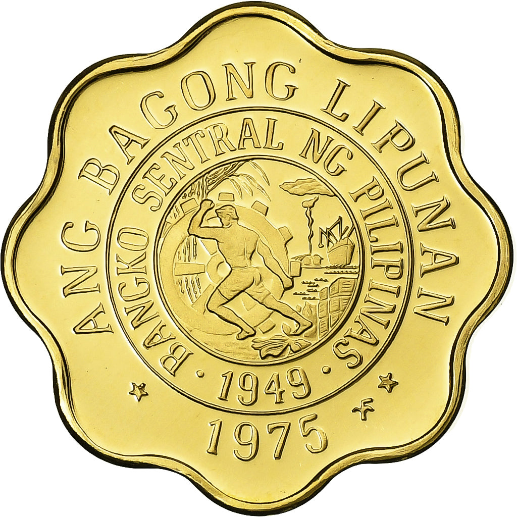 Filipiny, 5 Sentimos, 1975, Franklin Mint, Proof, Miedź-Nikiel, MS(65-70)