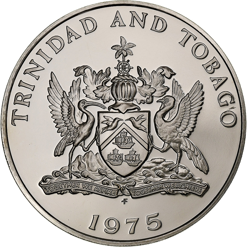 Trinidad and Tobago, Dollar, 1975, Franklin Mint, Proof, Copper-nickel
