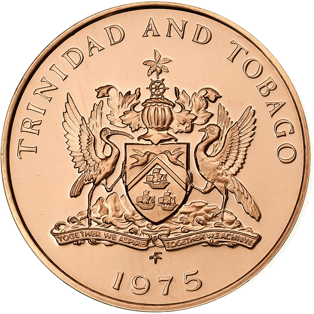 Trynidad i Tobago, 5 Cents, 1975, Franklin Mint, Proof, Miedź-Nikiel