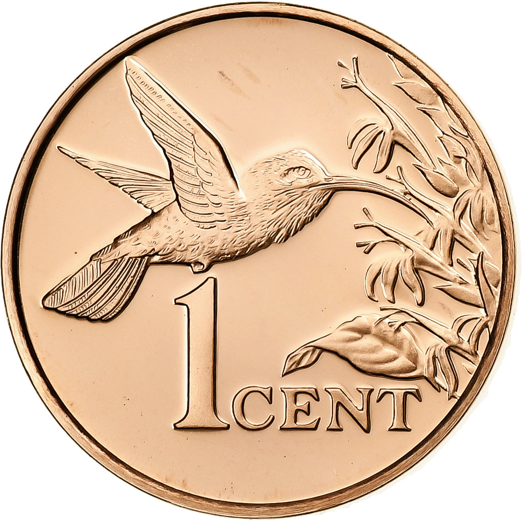 Trinidad en Tobago, Cent, 1975, Franklin Mint, Proof, Cupro-nikkel, FDC, KM:25