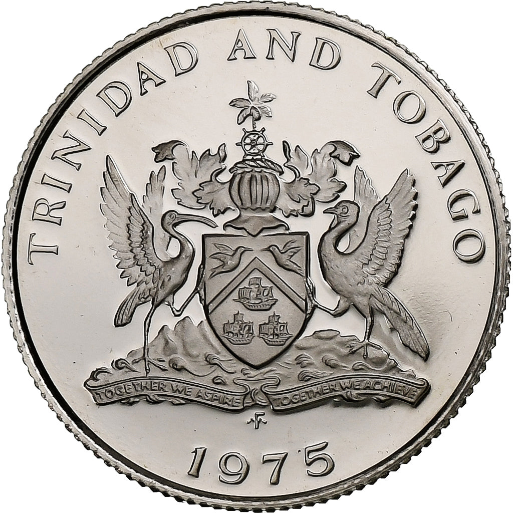 Trinidad and Tobago, 10 Cents, 1975, Franklin Mint, Proof, Copper-nickel