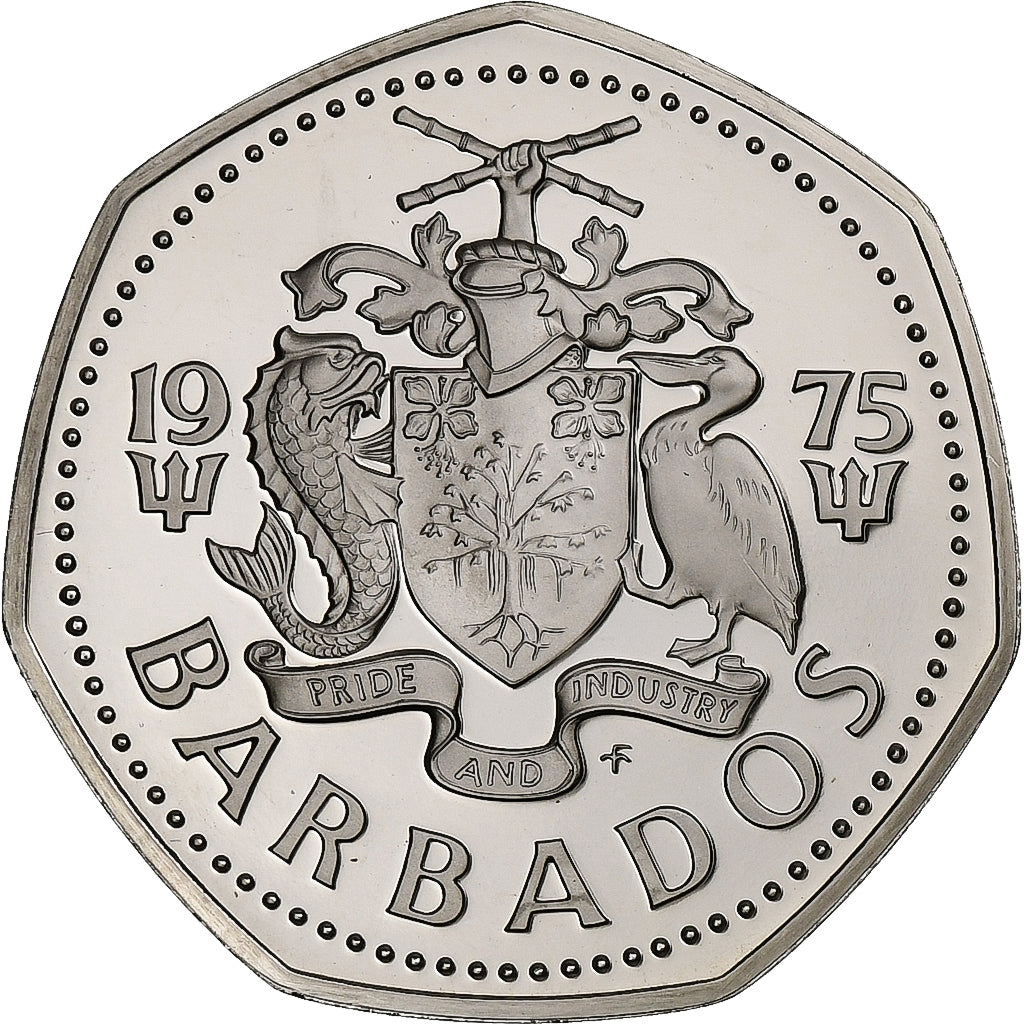Barbados, Dollar, 1975, Franklin Mint, FS, Rame-nichel, FDC, KM:14.1