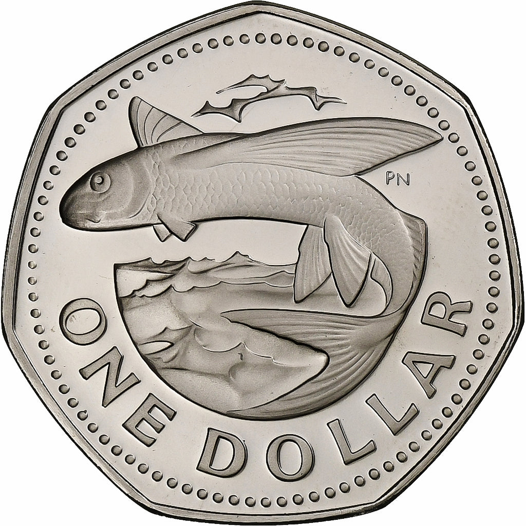 Barbados, Dollar, 1975, Franklin Mint, FS, Rame-nichel, FDC, KM:14.1