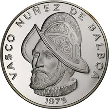 Panama, Balboa, 1975, Franklin Mint, Proof, Silver, MS(65-70), KM:39.1a