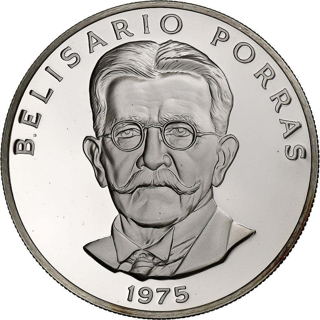 Panama, 5 Balboas, 1975, Franklin Mint, Proof, Silver, MS(65-70), KM:40.1a