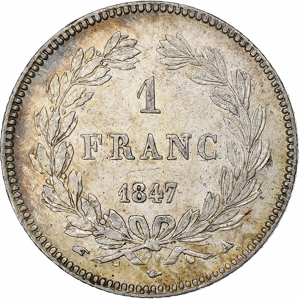 Francja, Louis-Philippe I, Franc, 1847, Paris, Srebro, EF(40-45), Gadoury:453