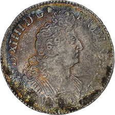 France, Louis XIV, 1/2 Ecu, 1704, Rouen, reformed, Silver, VF(20-25)