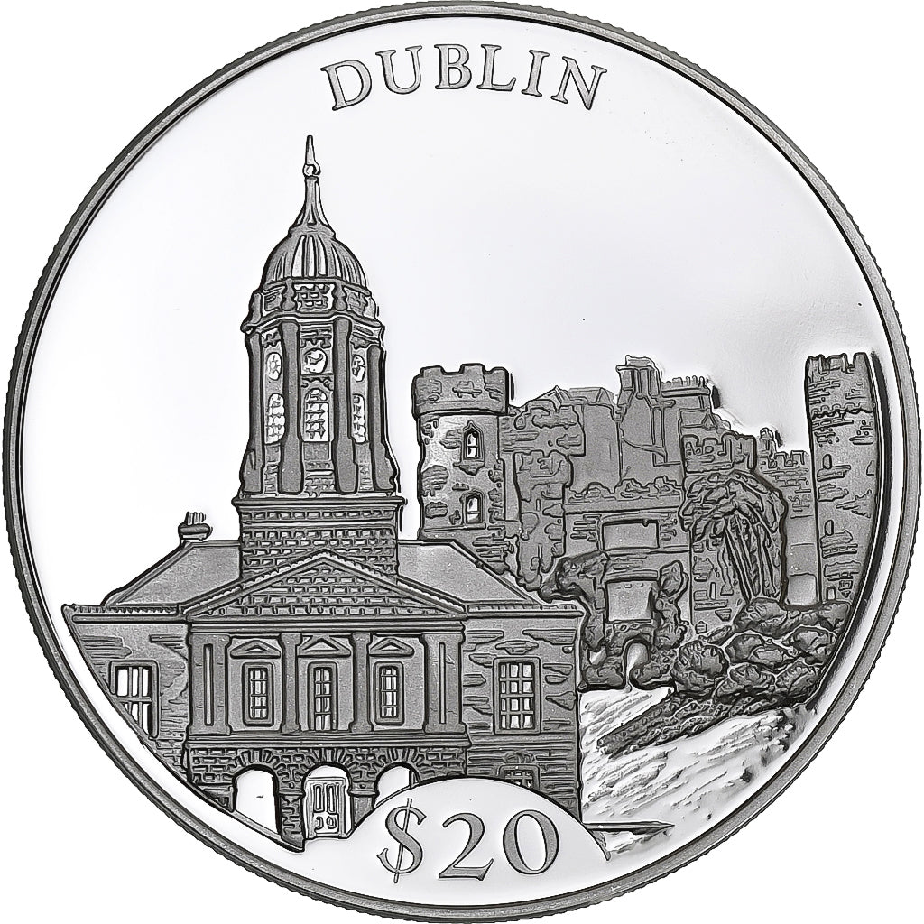 Liberia, 20 Dollars, Dublin, 2000, Prueba, Plata, FDC