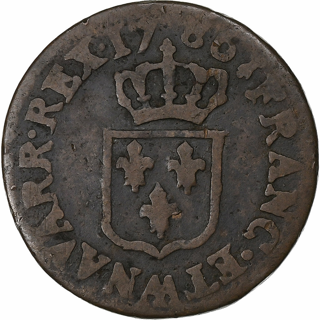 Francia, Louis XVI, Liard, 1786, Metz, Cobre, BC+, Gadoury:348