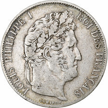 France, Louis-Philippe I, 5 Francs, 1845, Strasbourg, Silver, VF(30-35)