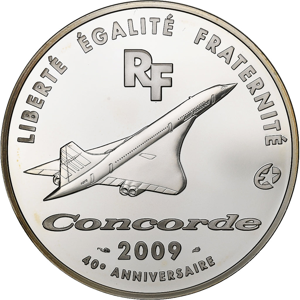 France, 10 Euro, Concorde, Proof, 2009, Pessac, Silver, MS(65-70), KM:1596