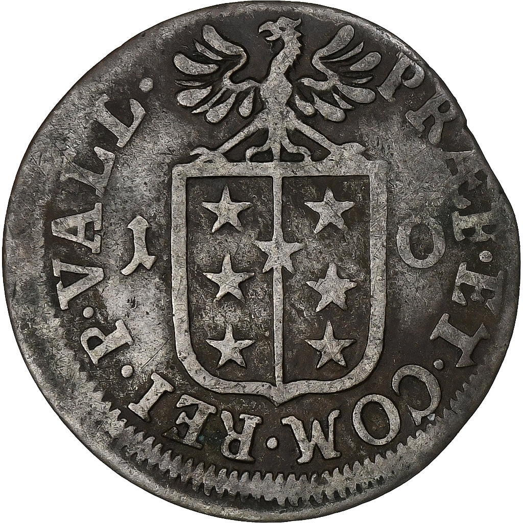 ZWITSERSE CANTONS, Évêché de Sion (Valais), Franz Joseph Supersaxo, 1/2