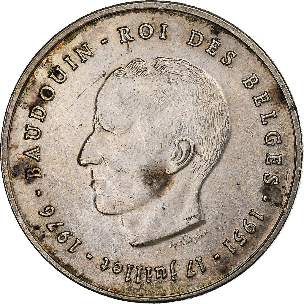Belgium, Baudouin I, 250 Francs, 1976, Brussels, Silver, EF(40-45)