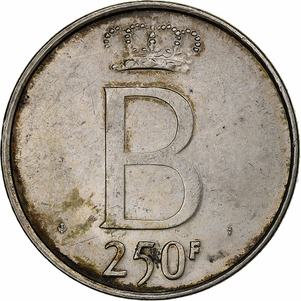 Belgium, Baudouin I, 250 Francs, 1976, Brussels, Silver, EF(40-45)