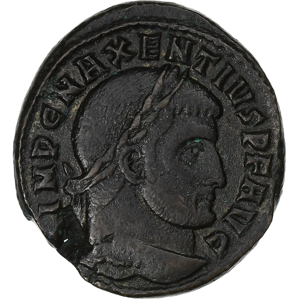 Maxentius, Follis, 309-312, Ostia, Brązowy, VF(30-35), RIC:35