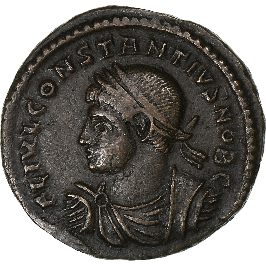Constantius II, Follis, 328-329, Siscia, Bronzen, FR+, RIC:217