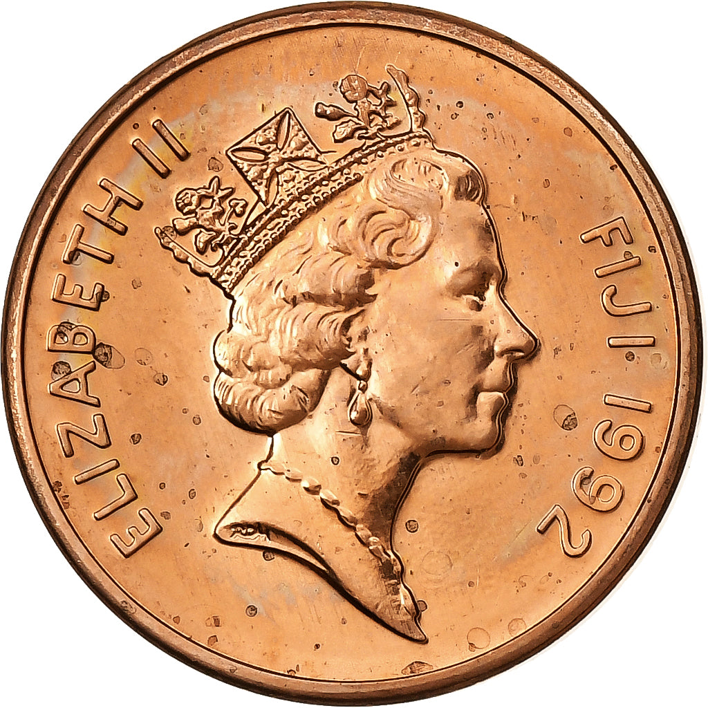 Fiji, Elizabeth II, Cent, 1992, Winnipeg, Cobre chapado en cinc, SC
