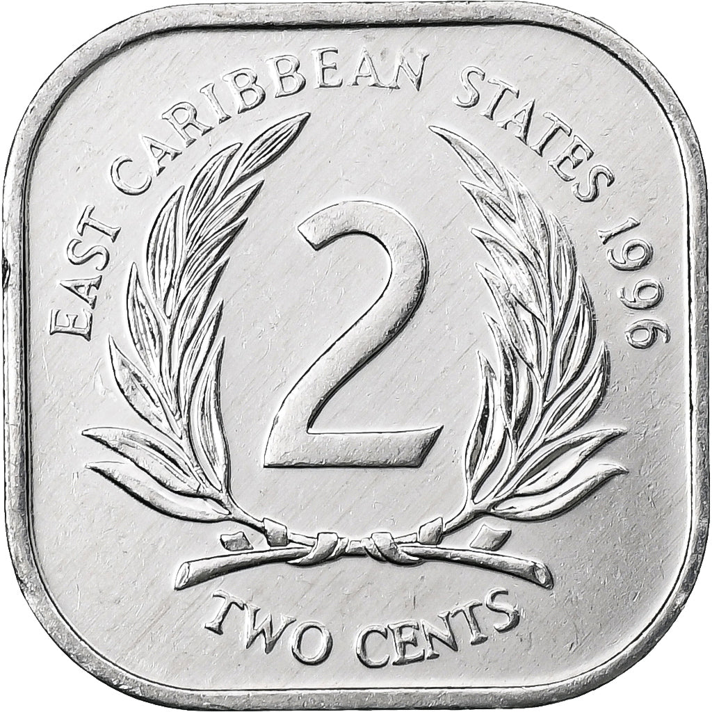 Estados das Caraíbas Orientais, Elizabeth II, 2 Cents, 1996, Llantrisant