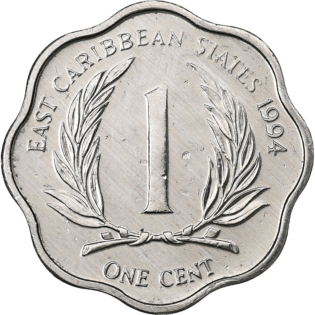 East Caribbean States, Elizabeth II, Cent, 1994, Llantrisant, Aluminum, MS(63)