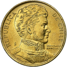 Chile, Peso, 1990, Santiago, Aluminum-Bronze, MS(63)