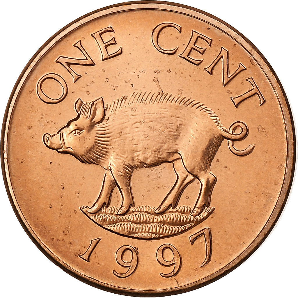 Bermuda, Elizabeth II, Cent, 1997, Llantrisant, Bronze, MS(63)