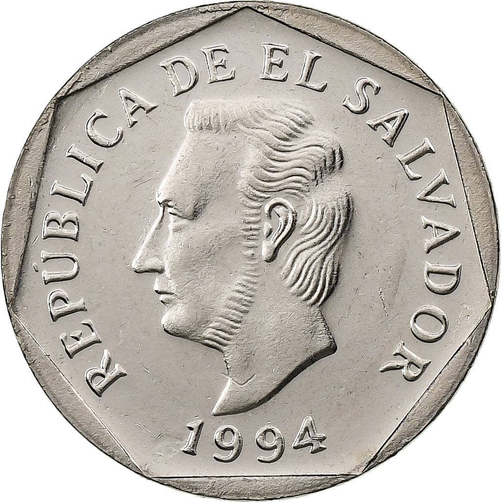 El Salvador, 5 Centavos, 1994, Nickel Clad Steel, MS(63)