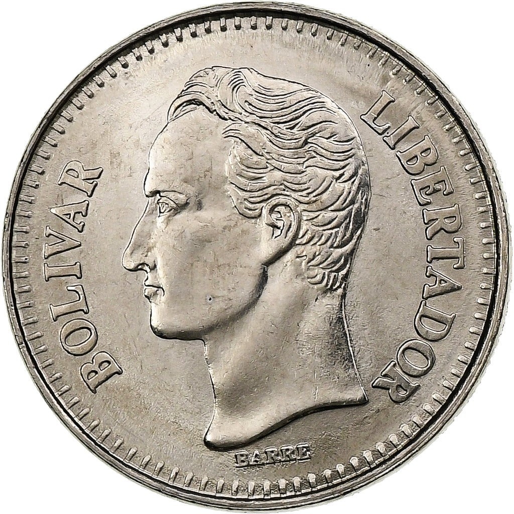 Venezuela, 25 Centimos, 1990, Nickel Clad Steel, SPL