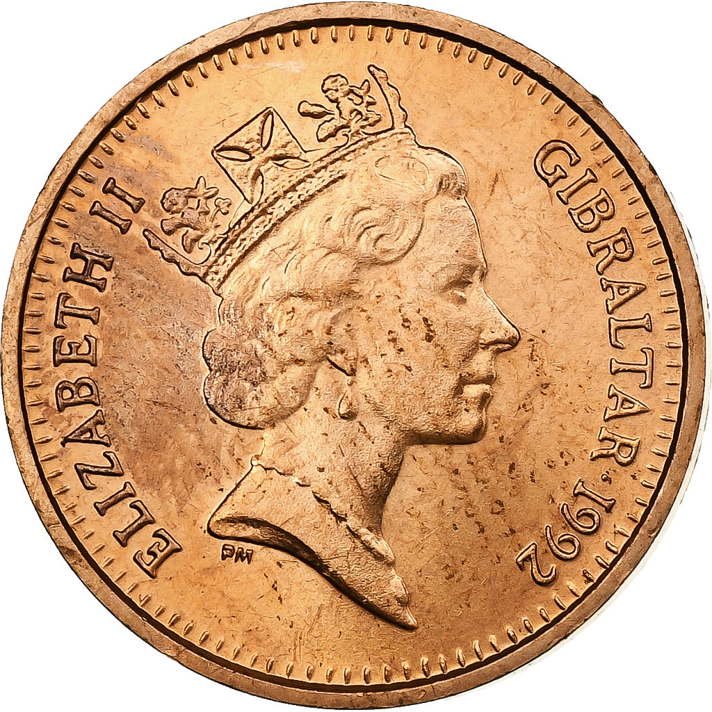 Gibraltar, Elizabeth II, Penny, 1992, Pobjoy Mint, Bronze, AU(55-58)