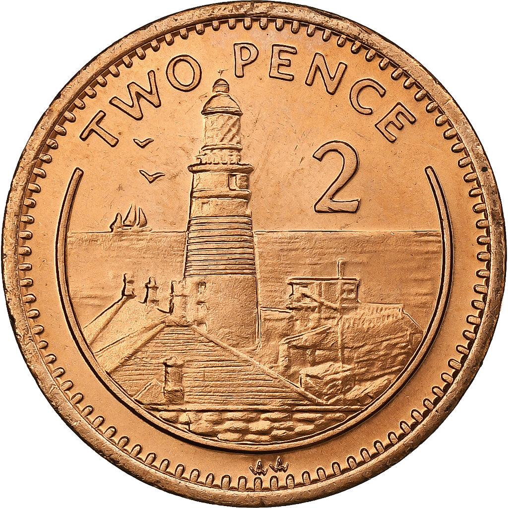 Gibraltar, Elizabeth II, 2 Pence, 1995, Pobjoy Mint, Bronze, UNZ