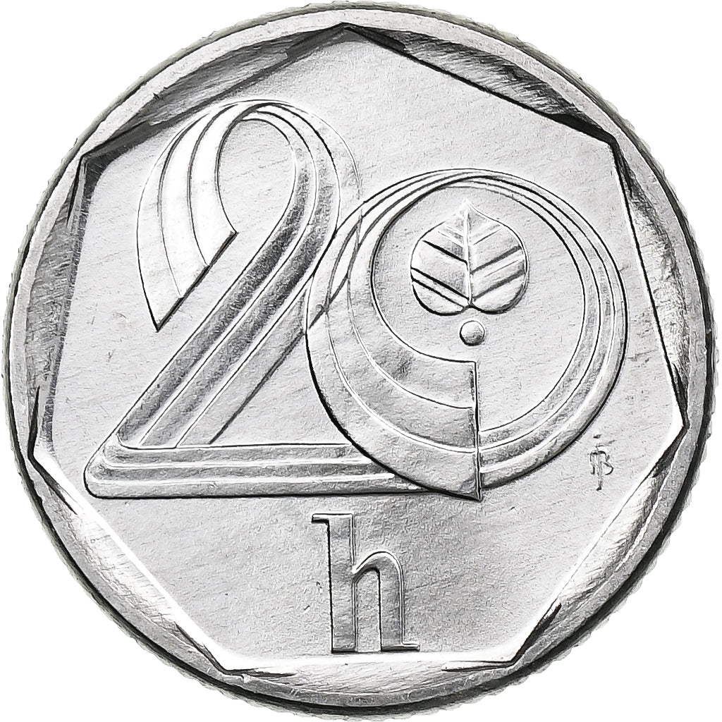 République Tchèque, 20 Haleru, 1997, Jablonec nad Nisou, Aluminium, SPL