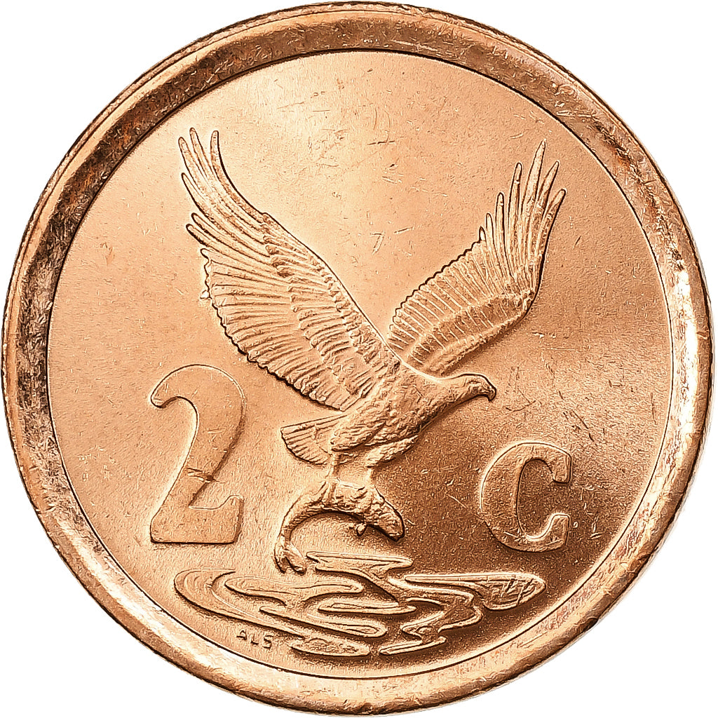 Afrique du Sud, 2 Cents, 1997, Pretoria, Bronze Plated Steel, SPL
