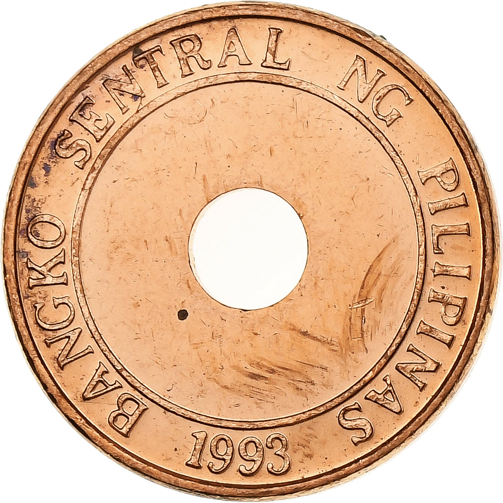 Filipinas, 5 Sentimos, 1995, Quezon City, Cobre chapado en acero, SC