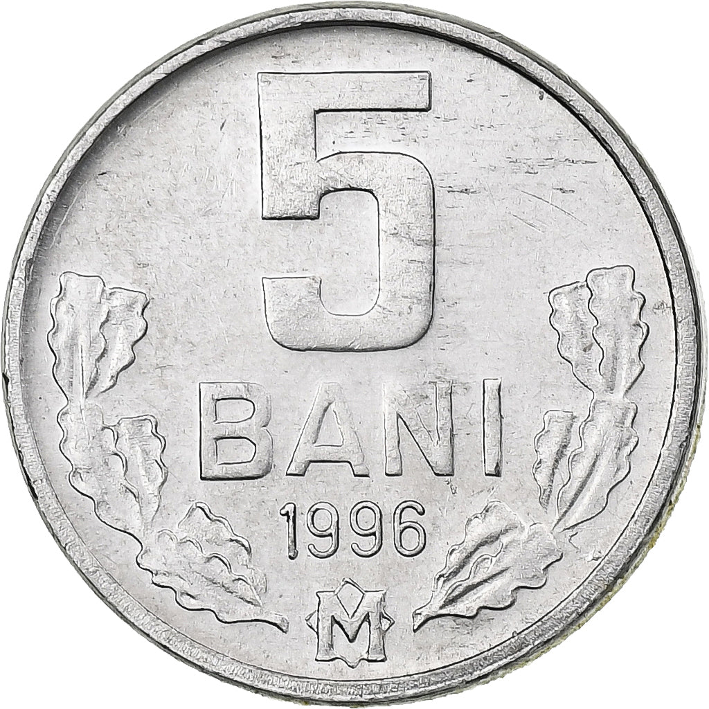 Moldova, 5 Bani, 1996, Aluminum, MS(63)
