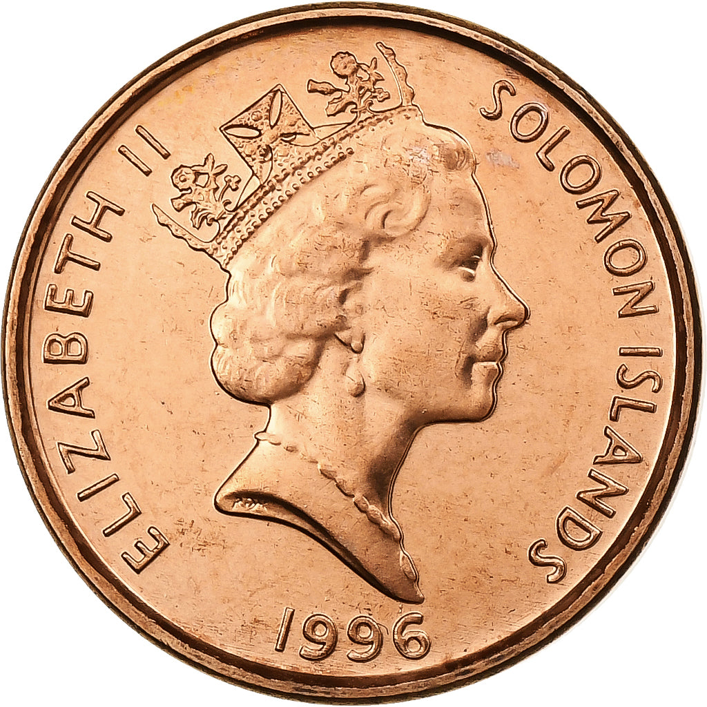 Salomonen, Elizabeth II, Cent, 1996, Bronze Plated Steel, UNZ