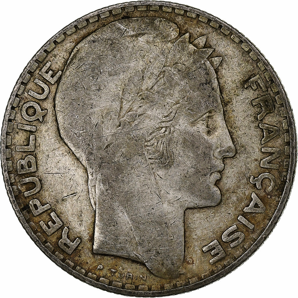 France, 10 Francs, Turin, 1930, Paris, Silver, VF(20-25), Gadoury:801