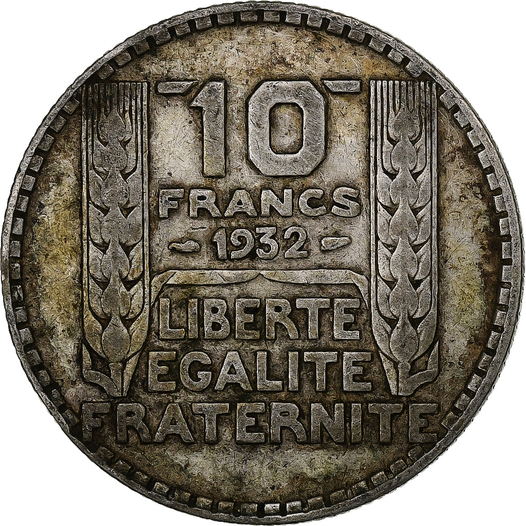 France, 10 Francs, Turin, 1932, Paris, Silver, VF(20-25), Gadoury:801
