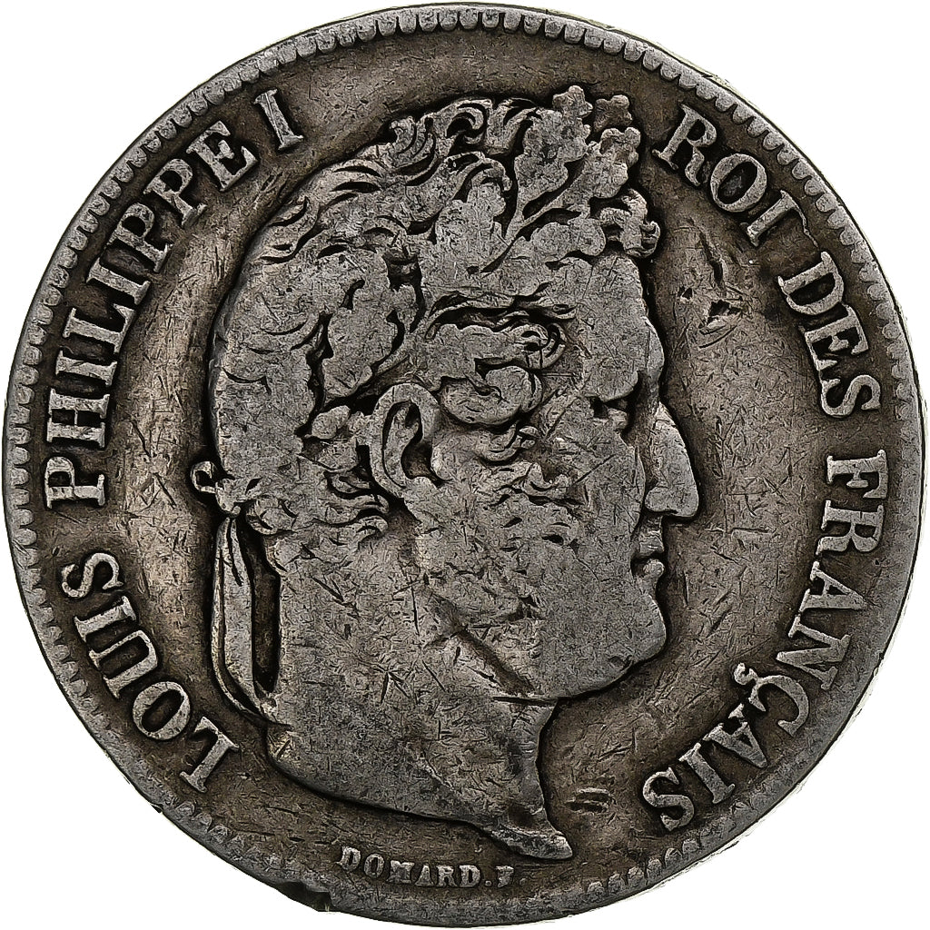 France, Louis-Philippe I, 5 Francs, 1835, Rouen, Argent, TB, Gadoury:678